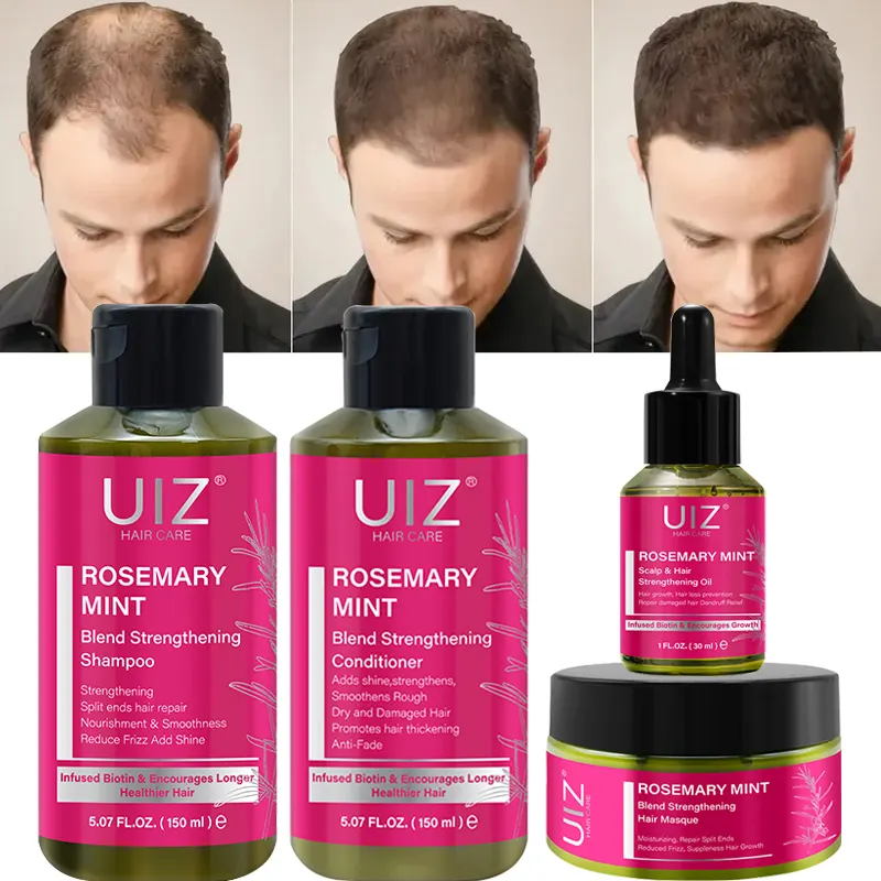 Rosemary Mint Hair Set with Shampoo And Conditioner Oil Mask For Hair Growth Treatment Thickening Hair Regrowth Shampoos Kit
