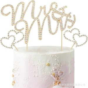Decorazione per <span class=keywords><strong>Torta</strong></span> a Forma di Cuore in Metallo con Strass, Divertenti Decorazioni per Torte di Compleanno, Matrimonio, Fidanzamento, Festa della Sposa, Accessori per Feste di Compleanno - Product Image 3