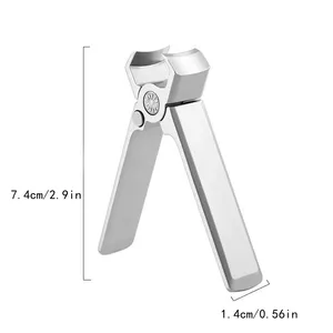 Wide Jaw Stainless Steel Nail Clippers Curved Concave Blade Odorless Tool for Tough Thick Fingernail and Toenail Cutting - Product Image 2