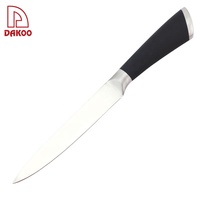 Couteau à sushi de cuisine DAKOO personnalisé avec manche recouvert de TPR 430, couteau à poisson Santoku de 6,5 pouces