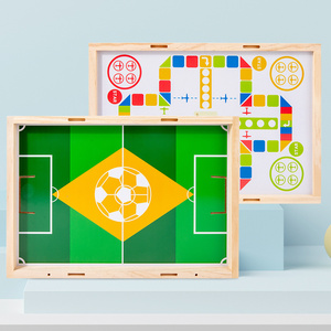 Bằng Gỗ Gấp Máy Tính Để Bàn 2 Trong 1 Bóng Đá Và Ludo Cổ Điển Trò Chơi Hội Đồng Quản Trị 1-4 Người Chơi Gia Đình Hoạt Động - Product Image 5