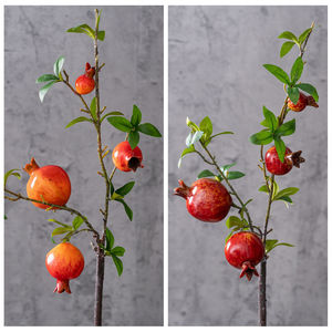 <span class=keywords><strong>Branche</strong></span> de fruits de grenade à quatre têtes transfrontalière Ins Style Décoration intérieure artificielle Arrangements saisonniers extérieurs en gros - Product Image 4