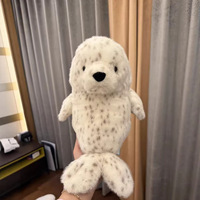 Peluche de témoin de mer tacheté réaliste en gros, jouet en peluche doux et câlin, 15 ans, fabriqué en usine, écologique, certifié CE, cadeau