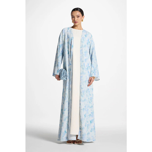 LEDUO Customized The New Listing Print <b>Long</b> Sleeve Open Style Casual <b>Dress</b> Women Muslim Abaya - Product Image 1