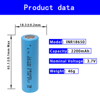 RAMWAY 18650 3.7v 2200mah ليثيوم أيون شاحن بطارية أصحاب الخليوي أسطواني شحن ليثيوم أيون بطاريات