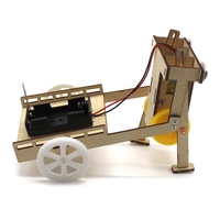 Robot en bois OKYN-G6715 tirer chariot matériel paquet modèle scientifique bricolage jouet
