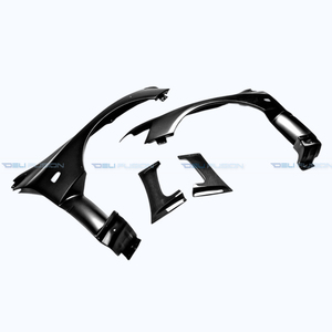 Para Mitsubishi Lancer Evolution Evo 7 8 9 2001-2007, estilo VRS, guardabarros delantero ventilado parcialmente de fibra de carbono, alerones, kits de carrocería. - Product Image 4
