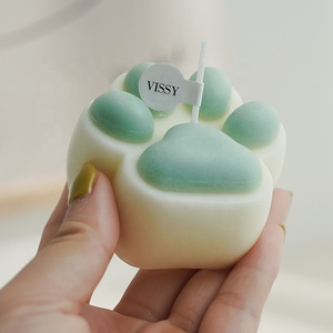 Atacado gato pata em forma de pata de gato, vela perfumada decorações presente velas pequenas gato pata bonito - Product Image 3