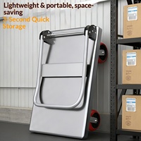 Carrito de Panadería Plegable de Acero Inoxidable de Cuatro Ruedas, Carro Móvil Industrial, Personalización OEM, ¡Gran Venta!