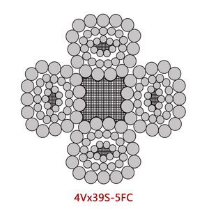 Câble <span class=keywords><strong>en</strong></span> acier galvanisé 4V*39S-5FC pour plateformes suspendues de machines de construction, galvanisé brillant - Product Image 2