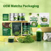 Tutup Botol Plastik BSTBIO PP dengan Bubuk Teh Hijau Matcha untuk Minuman 2g/Tutup Bubuk Matcha