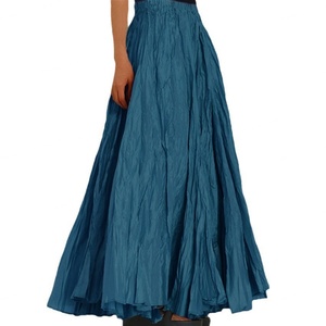 Vente en gros de robes pour femmes sur mesure OEM de haute qualité, couleur unie, élégante, mode décontractée, jupe longue - Product Image 1