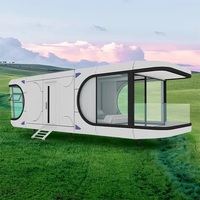 Capsule spatiale conteneurisée mobile de 20 pieds, maison de vacances, appartement, point touristique, installation facile, design moderne
