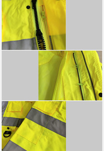 Giacca di cotone impermeabile, calda e riflettente multifunzionale rimovibile per la sicurezza sul lavoro - Product Image 6