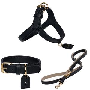 Tali anjing kulit asli mewah kedap air Vegan Pu timbal hewan peliharaan panjang 180cm bebas genggam ganda desainer kustom untuk anjing - Product Image 5