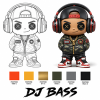 Figurines de personnage d'anime Hip Hop, figurines d'action de dessins animés, ensemble de jouets modèles, ABS, objets de collection