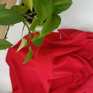 Tela de punto de terciopelo de un solo jersey de poliéster hilado puro ligero de 30s 160gsm para camisas vestido largo con spandex - Product Image 1