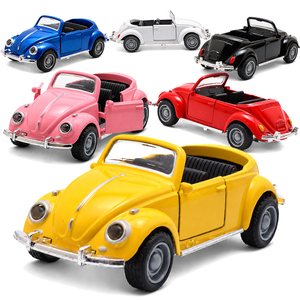 Precio de Fábrica: <span class=keywords><strong>Coche</strong></span> de Juguete Clásico Vintage Beetle Convertible de Metal Fundido a Presión 1:36 con Puertas Abribles, Retro, para Niños - Product Image 1