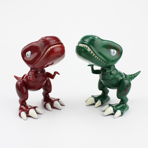 Tyrannosaurus Rex Cake Toppers Red And Green Plastic Reusable Birthday Decorations For Kids Party Supplies - Product Image 1