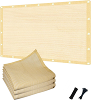 Toile d'ombrage extérieure beige avec œillets pour patio, couverture de pergola en tissu respirant, auvent pour jardin, abri de voiture, véranda, terrasse
