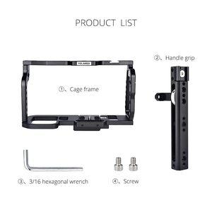 JingYing de fotografía de aleación de aluminio de la cámara de vídeo de la jaula para magia negra <span class=keywords><strong>BMPCC</strong></span> <span class=keywords><strong>4k</strong></span> - Product Image 6