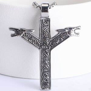 Bijoux de la <span class=keywords><strong>mythologie</strong></span> <span class=keywords><strong>nordique</strong></span>, acier inoxydable, amulette Valhalla, deux dragons, pendentif viking, rune <span class=keywords><strong>nordique</strong></span>, collier pendentif viking - Product Image 3