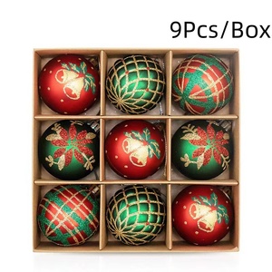 Boule de Noël en PVC de haute qualité pour l'exportation, petite suspension de 6 cm en forme de cercle, décoration d'arbre pour la maison, anti-explosion - Product Image 3
