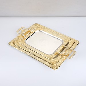 <b>Gold</b> Rectangle Decorative Eco-Friendly Dishwasher Safe Modern <b>Serving</b> <b>Trays</b> - Product Image 3