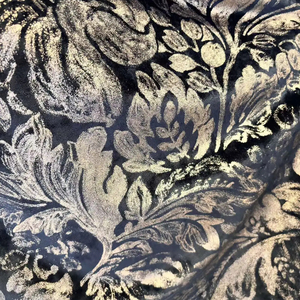 Jbl <span class=keywords><strong>2025</strong></span> sang trọng chất lượng cao 450gsm sợi nhuộm băng nhung vàng dập sv2501 lót rèm chống cháy dệt kim màn - Product Image 1