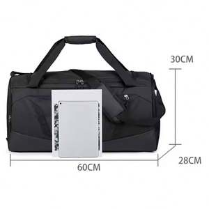 10pcs Custom Logo Oxford Gym Bags Large Capacity Sport <b>Yoga</b> Bag With <b>Shoes</b> Compartment Multi-function Travel Duffel Bag - Product Image 6