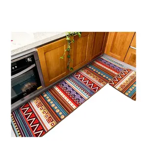 定制耐磨尼龙绿色防滑厨房地毯垫