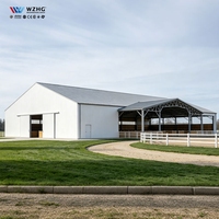 Salle d'entraînement équestre modulaire en acier, arène d'équitation intérieure à bas prix, structure en acier, construction rapide