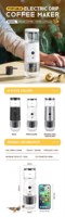 Tout nouveau design extérieur portable cafetière expresso machine à dosettes machine à café en poudre ou capsule rechargeable par USB en déplacement