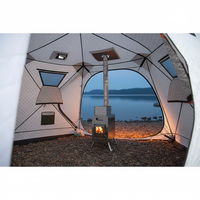 Tenda Sauna Fiberglass Multifungsi Berkualitas Tinggi 5 Orang Satu Kamar Tidur Kain Oxford Empat Musim Pembukaan Otomatis Cepat