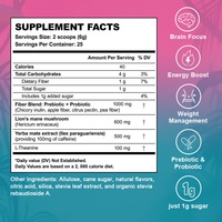 Chinaherbs - Yerba Mate en Polvo Instantáneo Baja en Azúcar, Prebióticos, Probióticos, Bebida Energética para la Concentración y el Control de Peso, en Bolsa