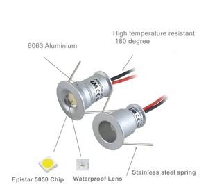 Projecteur <span class=keywords><strong>LED</strong></span> intérieur 1W <span class=keywords><strong>Mini</strong></span> <span class=keywords><strong>spot</strong></span> <span class=keywords><strong>LED</strong></span> 12V Lampe de focalisation IP65 Éclairage de plafond pour <span class=keywords><strong>escalier</strong></span> et armoire - Product Image 3