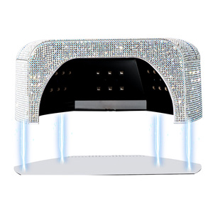 Lampe à ongles à lumière rouge de luxe sur mesure fabriquée en usine 180W 48 perles UVLED Base magnétique Acier inoxydable pour manucure - Product Image 4