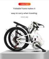 Vélo pliant pour homme adulte de 20 pouces à 6 vitesses, amortissant, idéal pour le cyclisme urbain et les trajets quotidiens – Vente en gros et sur mesure