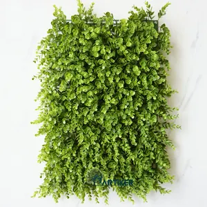 40x60人工壁ロールアップ熱帯雨林草壁屋内UVプルーフ花ツゲ材植物3D壁装飾草