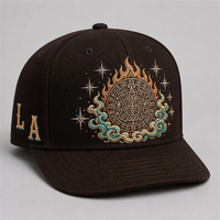 Casquette Snapback à visière courbée, imprimée, 5 panneaux, style Trucker, avec face en mousse et filet, style West Coast Gothic Chicano Urban Streetwear, en gros
