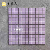 Mosaïque céramique multicolore brillante, carreaux de mosaïque carrés pour piscines, salles de bain et murs décoratifs