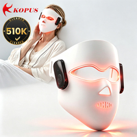 Masque facial LED de photobiomodulation en gros, thérapie LED 630nm 850nm, masques faciaux à lumière rouge et bleue