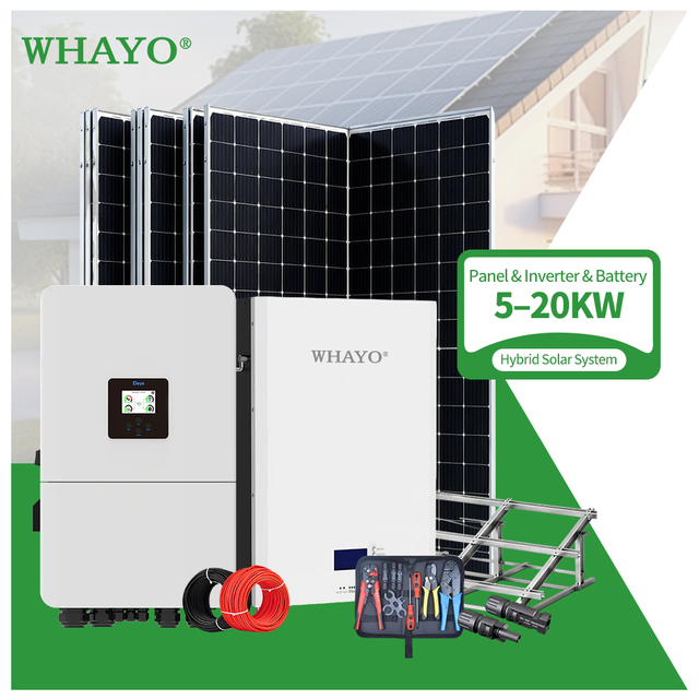 European Residential Solar Kit with Deye Hybrid Inverter 6kW 8kW 10kW 12kW, PV Panels and Lithium Battery Storage