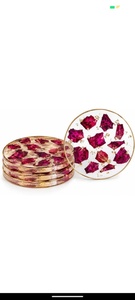Best quality <b>Epoxy</b> Resin Coaster Acacia Wood Drink Mat Square <b>Table</b> Pad for Wine <b>Coffee</b> Tea Home Dining Decor - Product Image 4