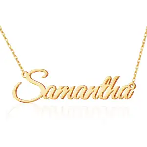 High Quality Couple Plating Waterproof Personalized Custom 18k Name Character Customization Name Necklace Personalised