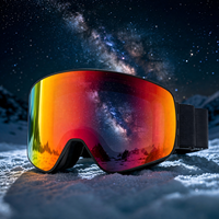 Masque de ski photochromique anti-buée résistant aux chocs, protection UV400, monture intégrale PC TPU, logo personnalisé OEM, multicolore, unisexe