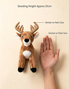 Peluche de Ciervo Personalizado, Peluche Realista de <span class=keywords><strong>Alce</strong></span> de Pie, Muñeco de Peluche de Ciervo <span class=keywords><strong>del</strong></span> Bosque con Logotipo Personalizado, Regalo para Niños, Decoración <span class=keywords><strong>del</strong></span> Hogar - Product Image 6