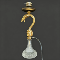 Ensemble de chicha saoudienne de style classique, grande chicha arabe complète en aluminium givré en forme de cobra, accessoires créatifs pour chichas