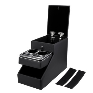 Caja de Almacenamiento para Apoyabrazos Central con Cerradura para MPVs y SUVs, Plástico Negro, Personalizable - Product Image 1