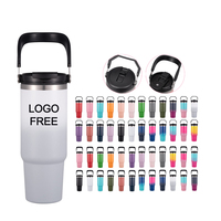Beauchy Nouveau design Logo personnalisé 20oz 30 oz tasse à café de voyage en acier inoxydable gobelet à paille avec poignée